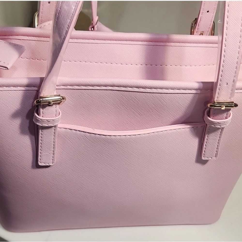 Valentino Light Pink Tote Bag with Pouch 2 piece set NWT!! Retail$200 - Picture 7 of 7